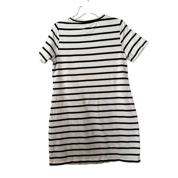 Banana Republic T-Shirt Dress Black Striped Women's Size M - Picture 4 of 4